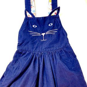 Like NEW Mini Boden Girls Cat Corduroy Dress